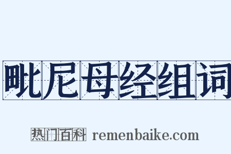 毗尼母经组词是什么意思的图片